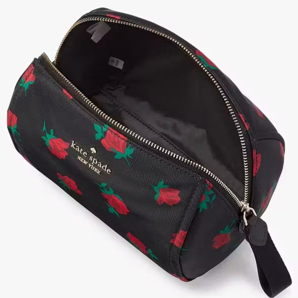 Kate Spade Chelsea Rose Toss Printed Medium Cosmetic Case - Picture 2 of 7